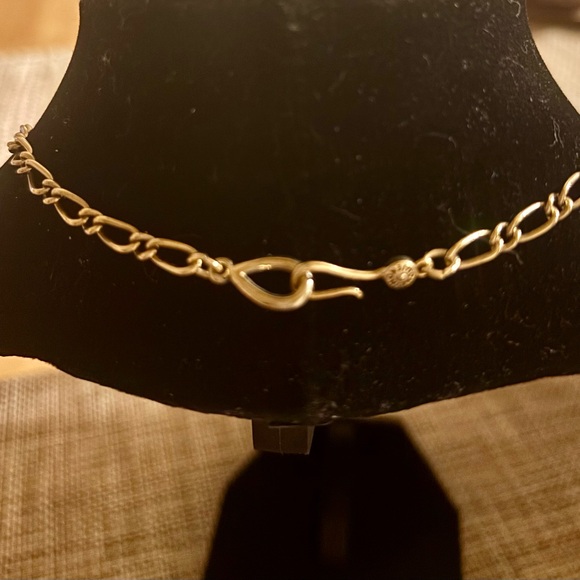 Monet Gold Tone Amber Color Faceted Glass & Rhinestones Teardrop Necklace - Picture 2 of 4